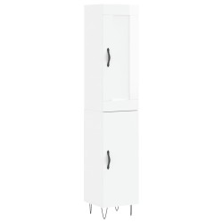 Highboard Hochglanz-Weiß 34,5x34x180 cm Holzwerkstoff