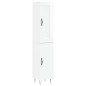 Highboard Hochglanz-Weiß 34,5x34x180 cm Holzwerkstoff Highboard Hochglanz-Weiß 34,5x34x180 cm Holzwerkstoff