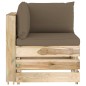 4-tlg. Garten-Lounge-Set mit Kissen Grün Imprägniertes Holz 4-tlg. Garten-Lounge-Set mit Kissen Grün Imprägniertes Holz
