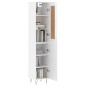 Highboard Hochglanz-Weiß 34,5x34x180 cm Holzwerkstoff Highboard Hochglanz-Weiß 34,5x34x180 cm Holzwerkstoff