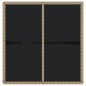 vidaXL Gartentisch Beige 109x107x74 cm Poly Rattan und Glas vidaXL Gartentisch Beige 109x107x74 cm Poly Rattan und Glas