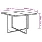vidaXL Gartentisch Beige 109x107x74 cm Poly Rattan und Glas vidaXL Gartentisch Beige 109x107x74 cm Poly Rattan und Glas