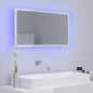 vidaXL LED-Badspiegel Hochglanz-Weiß 80x8,5x37 cm Acryl vidaXL LED-Badspiegel Hochglanz-Weiß 80x8,5x37 cm Acryl