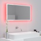 vidaXL LED-Badspiegel Hochglanz-Weiß 80x8,5x37 cm Acryl vidaXL LED-Badspiegel Hochglanz-Weiß 80x8,5x37 cm Acryl