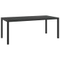 Garten-Esstisch WPC Aluminium 185 x 90 x 74 cm Schwarz Garten-Esstisch WPC Aluminium 185 x 90 x 74 cm Schwarz