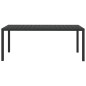 Garten-Esstisch WPC Aluminium 185 x 90 x 74 cm Schwarz Garten-Esstisch WPC Aluminium 185 x 90 x 74 cm Schwarz