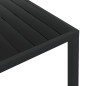 Garten-Esstisch WPC Aluminium 185 x 90 x 74 cm Schwarz Garten-Esstisch WPC Aluminium 185 x 90 x 74 cm Schwarz