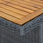 Gartentisch Dunkelgrau Poly Rattan und Akazie Massivholz Gartentisch Dunkelgrau Poly Rattan und Akazie Massivholz