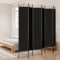 vidaXL 6-tlg. Paravent Schwarz 240x220 cm Stoff vidaXL 6-tlg. Paravent Schwarz 240x220 cm Stoff