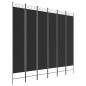 vidaXL 6-tlg. Paravent Schwarz 240x220 cm Stoff vidaXL 6-tlg. Paravent Schwarz 240x220 cm Stoff