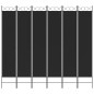 vidaXL 6-tlg. Paravent Schwarz 240x220 cm Stoff vidaXL 6-tlg. Paravent Schwarz 240x220 cm Stoff