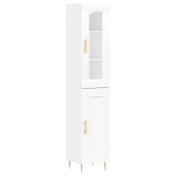Highboard Weiß 34,5x34x180 cm Holzwerkstoff