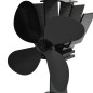 Ofenventilator Wärmebetrieben 4 Blätter Schwarz Ofenventilator Wärmebetrieben 4 Blätter Schwarz