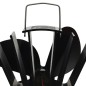 Ofenventilator Wärmebetrieben 4 Blätter Schwarz Ofenventilator Wärmebetrieben 4 Blätter Schwarz