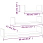 Wandregale 3 Stk. Braun Eichen-Optik Holzwerkstoff Wandregale 3 Stk. Braun Eichen-Optik Holzwerkstoff