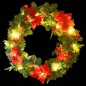 Weihnachtskranz mit LED-Leuchten Grün 60 cm PVC Weihnachtskranz mit LED-Leuchten Grün 60 cm PVC