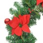 Weihnachtskranz mit LED-Leuchten Grün 60 cm PVC Weihnachtskranz mit LED-Leuchten Grün 60 cm PVC