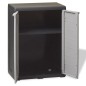 vidaXL Gartenschrank mit 1 Regal Schwarz und Grau vidaXL Gartenschrank mit 1 Regal Schwarz und Grau