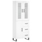 Highboard Hochglanz-Weiß 69,5x34x180 cm Holzwerkstoff Highboard Hochglanz-Weiß 69,5x34x180 cm Holzwerkstoff