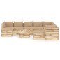 11-tlg. Garten-Lounge-Set mit Kissen Grün Imprägniertes Holz 11-tlg. Garten-Lounge-Set mit Kissen Grün Imprägniertes Holz