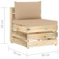 11-tlg. Garten-Lounge-Set mit Kissen Grün Imprägniertes Holz 11-tlg. Garten-Lounge-Set mit Kissen Grün Imprägniertes Holz