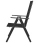 Gartenstühle Klappbar 4 Stk. Aluminium und Textilene Schwarz Gartenstühle Klappbar 4 Stk. Aluminium und Textilene Schwarz