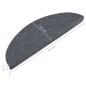 vidaXL Stufenmatten Selbstklebend 15 Stk. 56x17x3 cm Grau vidaXL Stufenmatten Selbstklebend 15 Stk. 56x17x3 cm Grau