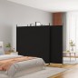 3-tlg. Paravent Schwarz 525x180 cm Stoff 3-tlg. Paravent Schwarz 525x180 cm Stoff
