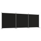 3-tlg. Paravent Schwarz 525x180 cm Stoff 3-tlg. Paravent Schwarz 525x180 cm Stoff
