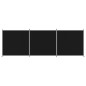 3-tlg. Paravent Schwarz 525x180 cm Stoff 3-tlg. Paravent Schwarz 525x180 cm Stoff
