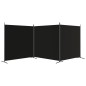3-tlg. Paravent Schwarz 525x180 cm Stoff 3-tlg. Paravent Schwarz 525x180 cm Stoff