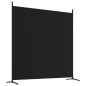 3-tlg. Paravent Schwarz 525x180 cm Stoff 3-tlg. Paravent Schwarz 525x180 cm Stoff
