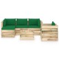 6-tlg. Garten-Lounge-Set mit Kissen Grün Imprägniertes Holz 6-tlg. Garten-Lounge-Set mit Kissen Grün Imprägniertes Holz
