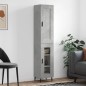 Highboard Betongrau 34,5x34x180 cm Holzwerkstoff Highboard Betongrau 34,5x34x180 cm Holzwerkstoff