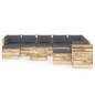 12-tlg. Garten-Lounge-Set mit Kissen Grün Imprägniertes Holz 12-tlg. Garten-Lounge-Set mit Kissen Grün Imprägniertes Holz