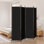 4-tlg. Paravent Schwarz 200x200 cm Stoff 4-tlg. Paravent Schwarz 200x200 cm Stoff
