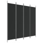 4-tlg. Paravent Schwarz 200x200 cm Stoff 4-tlg. Paravent Schwarz 200x200 cm Stoff