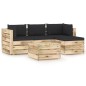 5-tlg. Garten-Lounge-Set mit Kissen Grün Imprägniertes Holz 5-tlg. Garten-Lounge-Set mit Kissen Grün Imprägniertes Holz