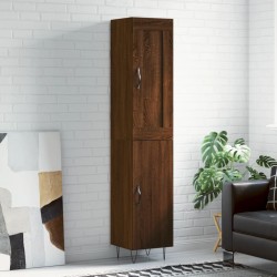 Highboard Braun Eichen-Optik 34,5x34x180 cm Holzwerkstoff