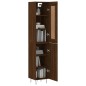 Highboard Braun Eichen-Optik 34,5x34x180 cm Holzwerkstoff Highboard Braun Eichen-Optik 34,5x34x180 cm Holzwerkstoff