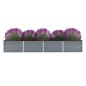 Garten-Hochbeet Verzinkter Stahl 320x80x45 cm Grau Garten-Hochbeet Verzinkter Stahl 320x80x45 cm Grau