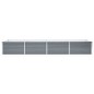 Garten-Hochbeet Verzinkter Stahl 320x80x45 cm Grau Garten-Hochbeet Verzinkter Stahl 320x80x45 cm Grau