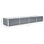 Garten-Hochbeet Verzinkter Stahl 320x80x45 cm Grau Garten-Hochbeet Verzinkter Stahl 320x80x45 cm Grau