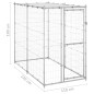 Outdoor-Hundezwinger mit Dach Verzinkter Stahl 110x220x180 cm Outdoor-Hundezwinger mit Dach Verzinkter Stahl 110x220x180 cm