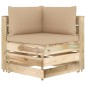 5-tlg. Garten-Lounge-Set mit Kissen Grün Imprägniertes Holz 5-tlg. Garten-Lounge-Set mit Kissen Grün Imprägniertes Holz