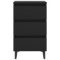 Nachttische mit Metallbeinen 2 Stk. Schwarz 40x35x69 cm Nachttische mit Metallbeinen 2 Stk. Schwarz 40x35x69 cm