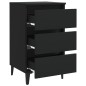 Nachttische mit Metallbeinen 2 Stk. Schwarz 40x35x69 cm Nachttische mit Metallbeinen 2 Stk. Schwarz 40x35x69 cm