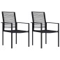 vidaXL Gartenstühle 2 Stk. PVC Rattan Schwarz vidaXL Gartenstühle 2 Stk. PVC Rattan Schwarz