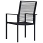 vidaXL Gartenstühle 2 Stk. PVC Rattan Schwarz vidaXL Gartenstühle 2 Stk. PVC Rattan Schwarz