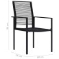 vidaXL Gartenstühle 2 Stk. PVC Rattan Schwarz vidaXL Gartenstühle 2 Stk. PVC Rattan Schwarz